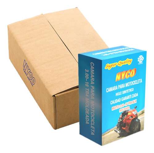 Caja Camara De Llanta 3.00-18 Para Moto 50pz Tr4 Nyco