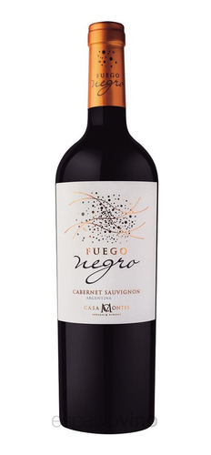 Vino Fuego Negro Cabernet Sauvignon 750 Ml Caja X 6 Unidades