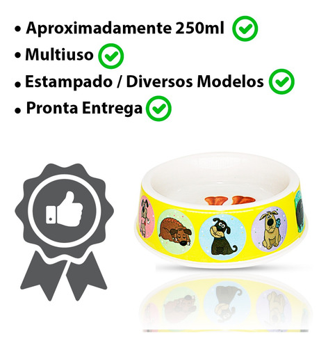 Bebedouro/comedouro Caes E Gatos Plst 18,5*5 Cm Cor:tobby 5