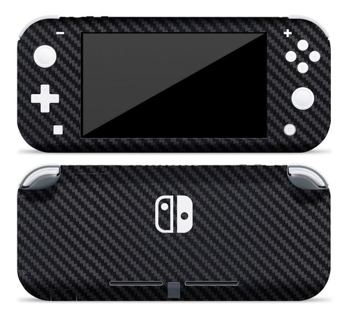 Skin Autoadherible Para Nintendo Switch Lite Fibra Negro