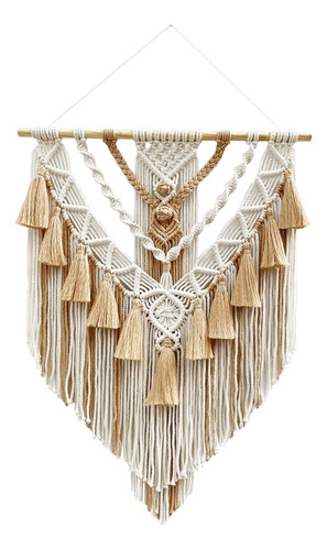 Tapiz De Macramé, Colgante De Pared Tejido A Mano Bohemio