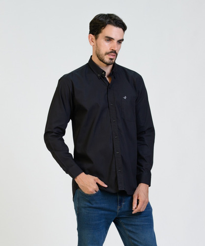 Camisa Poplin Hombre Brooksfield Bolsillo Regular Fit 3584b
