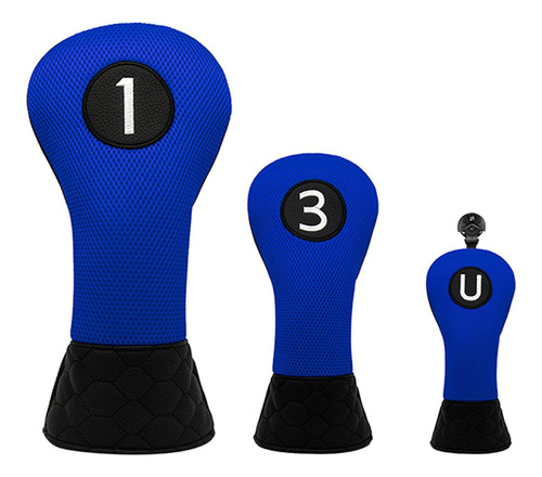 Fundas Para Cabezas De Madera De Golf, Cubiertas 1 3 U Azul