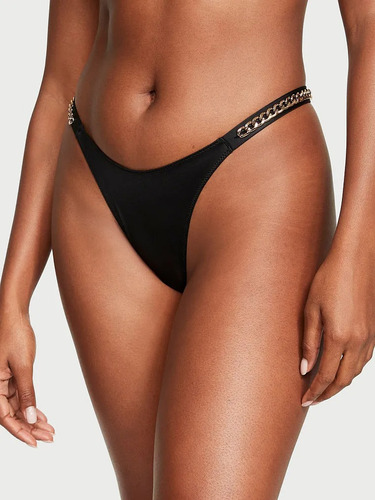 Set De Tangas De Victoria's Secret Negra Y Verde Oscuro