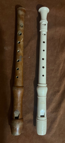Flauta Dulce Madera Adler Y Otra Yamaha Precio X Las 2