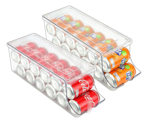 Organizadores De Latas De Soda Para Refrigerador Set De 2 Un