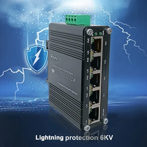 Interruptor Industrial Gigabit Ethernet Poe De 5 Puertos 10/