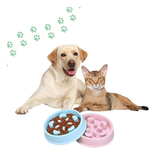 Imagen 6 de 9 de Plato Come Lento Para Mascotas Anti-ansiedad/ Fauna Salud