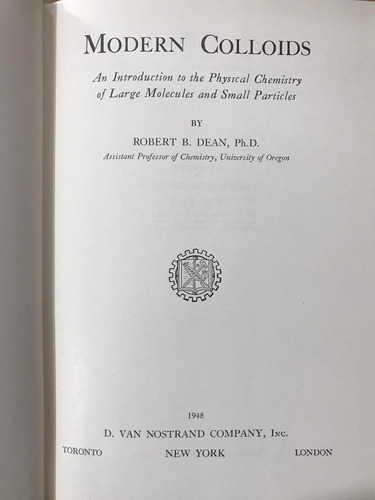 Modern Colloids Robert B Dean