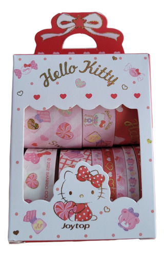 Washi Tape Hello Kitty Stickers Cinta Adhesiva Sanrio Color Rojo