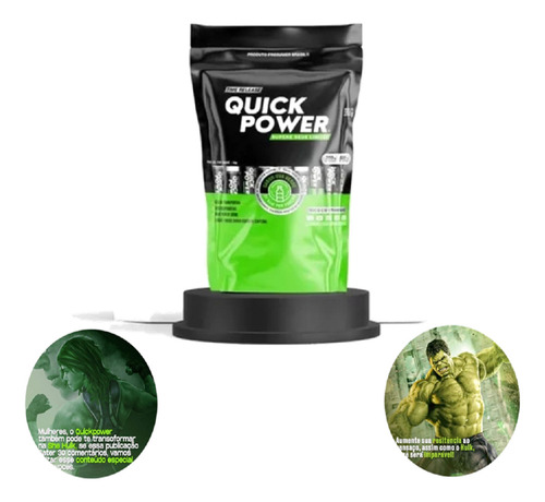 Suplemento Alimentar Em Pó Quick Power Pré Treino 200g Sabor Uva Verde