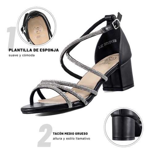 Weide Sandalias De Tacón Media Punta Para Mujer Moda Cómodo
