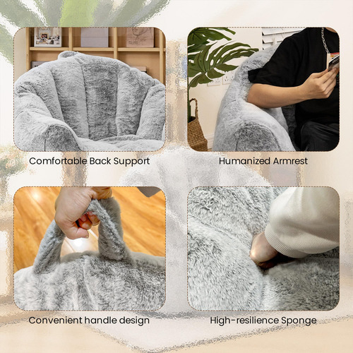 Recaceik Giant Bean Bag Silla Boletín Relleno Sofá Con Silla