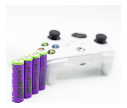 Pila Aa Recargable 2100 Mah Pack 4 Monkey Soul Bateria