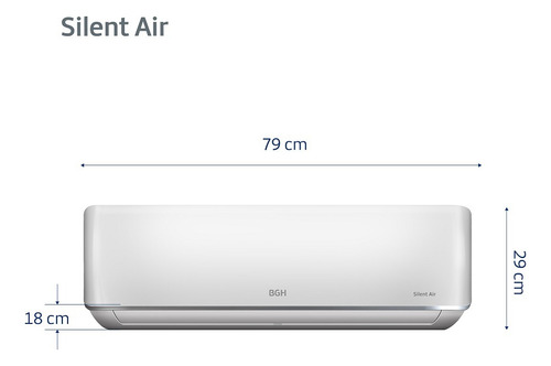 Aire Acondicionado Bgh Silent Split Frío Calor 2600w 220v Blanco