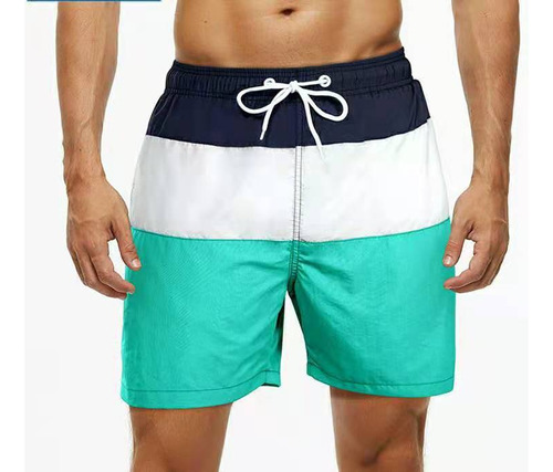 Traje De Baño Con Secado Rápido For Hombre, Ideal P/playa