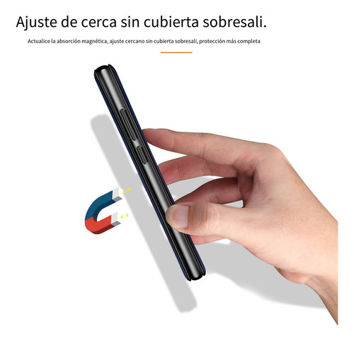 Funda Para Huawei P Smart 2021/y7a/honor 10x Lite Shell, Succión Magnética Con Clip, Funda De Piel Tipo Cartera
