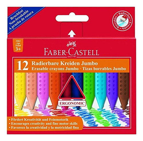 Fabercastell Crayones De Agarre Manejables Jumbo Caja De 12