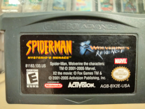 Spider Man: Mysterio's Menace/x2 Wolverine's Revenge Gba (Usado)