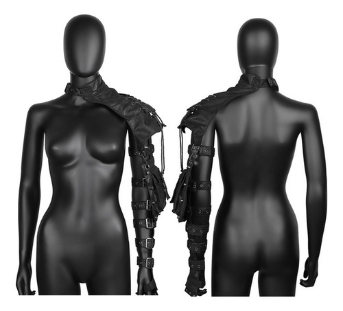Steampunk Mujer Cuero Pauldron Hombro Brazo Pirata Vestido