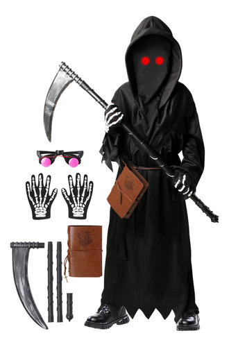Disfraz De Oskiner Grim Reaper Para Niños, Disfraz Aterrador