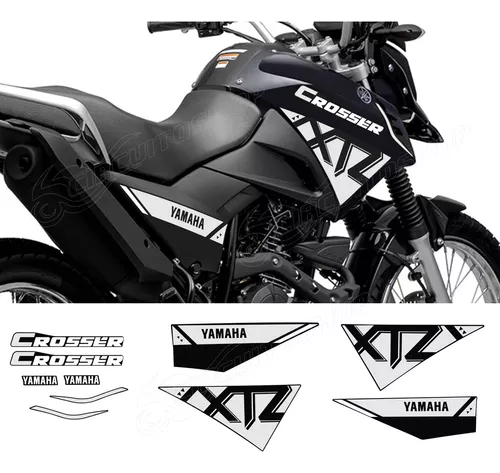 Kit Adesivos Faixa Yamaha Xtz Crosser 150 2022 Vermelha Cr23