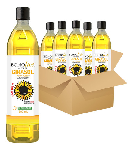 Aceite De Girasol Alto Oleico Bonolive - 12 Pack