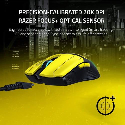 Imagen 3 de 6 de Mouse Razer Inalambrico Gamer Base Carga Rgb Cyberpunk 2077