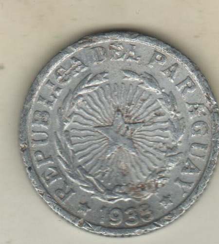 Paraguay Moneda De 2 Pesos Año 1938 Km 17 - Bueno