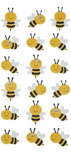 3-d Bumblebee Glitter Foam Dimensional Stickers Bee By ...