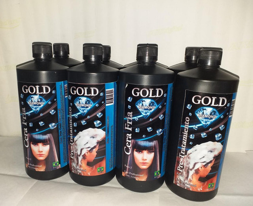 4 Kits Cera Fría Gold Diamond De Litro + Envío Gratis