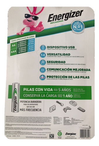 Energizer Recharge Cargador Y Pilas Recargables Aa Y Aaa