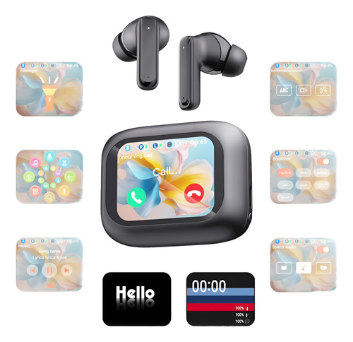 Audífonos Inalámbrico Bluetooth Con Pantalla Tactil