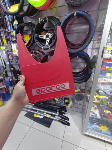 X2 Guardabarros Faldillas Universales Para Autos Sparco Rojo
