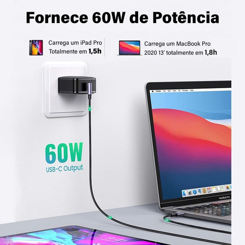 Cable Usb-c A Usb-c | 1 Metro | Conector Con Ángulo