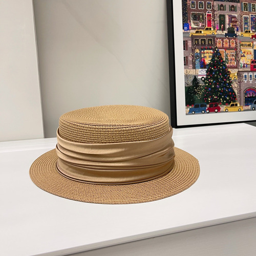 Sombrero De Paja No Brand, Protección Solar De Ala Ancha Con
