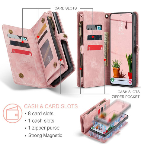 B2 Funda Estilo Cartera A Prueba De Caídas For Samsung