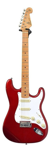 Guitarra elétrica SX Vintage Series SST57+ de  tília candy apple red brilhante com diapasão de bordo