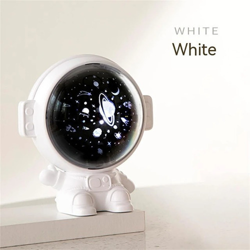 Lampara Led Recargable Astronauta Bebe Proyector Bebe 174 Color De La Estructura Astronauta Color De La Pantalla Azul-blanco