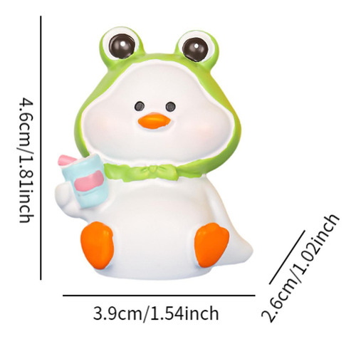 Figura De Dibujos Animados En Miniatura, Con Accesorio Verde