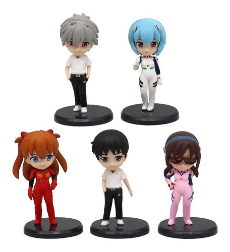 Evangelion Figuras Set X 5 Unidades - 6cm - To2831