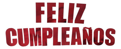 Banderin Metalizado Feliz Cumpleaños - Varios Colores