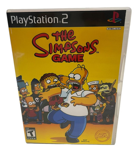 The Simpsons Game Play 2 Com Capa E Pôster Ps2
