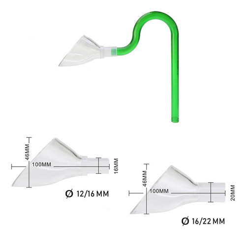 Green Aquarium Lily Pipe Outflow Skimmer Suministros