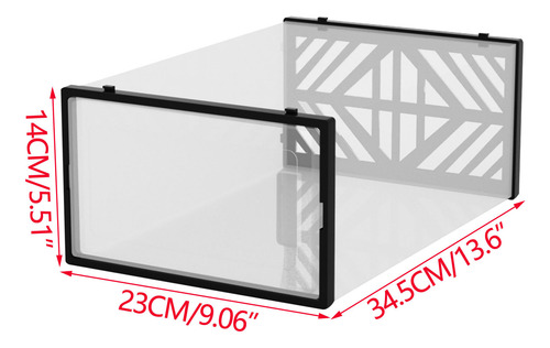 Caja De Zapatos Transparente Con Dos Extremos De Almacenamie