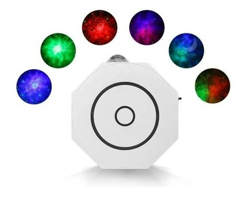 Imagen 2 de 6 de Proyector Led Octagonal Tipo Galaxia Con Parlante Bluetooth