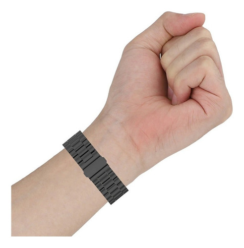 Correa De Eslabones + Funda Con Cristal Para Galaxy Watch 7 Negro/negro 44mm 2 Cm