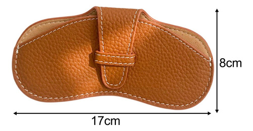 Estuche Blando Para Gafas Cuero Artificial Duradero Marrón