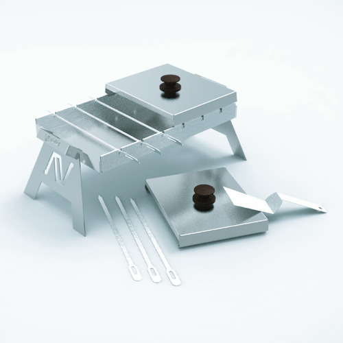Brochettera Para Cocina De Acero Inox. + Bifera De Regalo