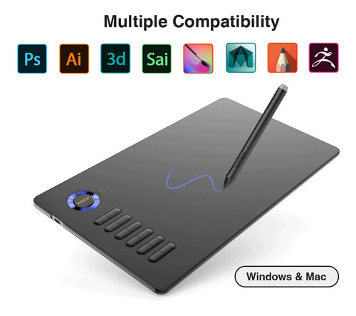 Tablet Veikk A15 Tableta De Dibujo Blue + Envio + Guante